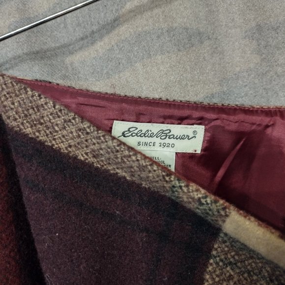 Wool plaid wraparound buckle kilt skirt ankle length - Picture 2 of 3